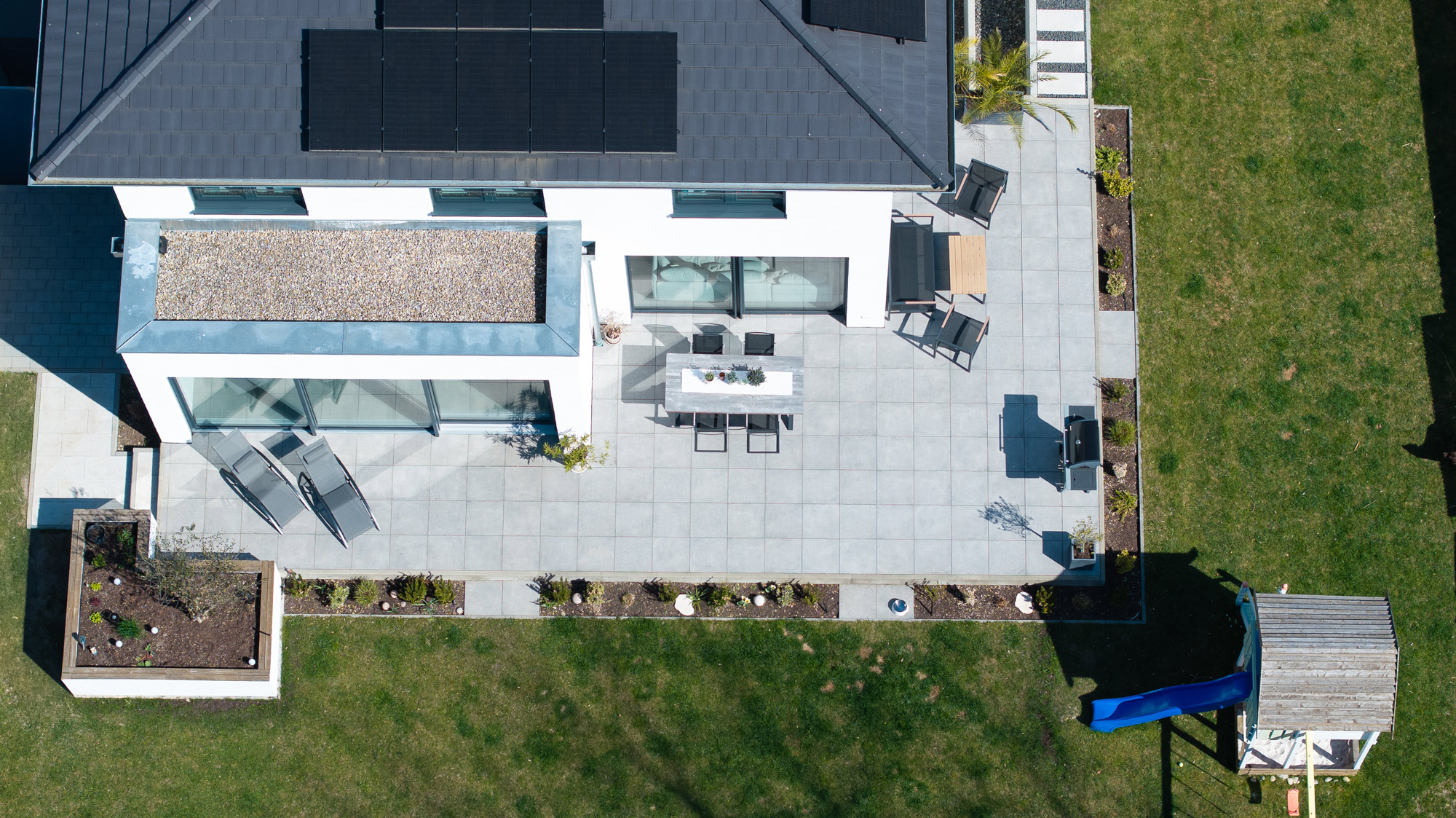 Immobilienfotografie Drohne Ulm – Luftaufnahme Wohnhaus